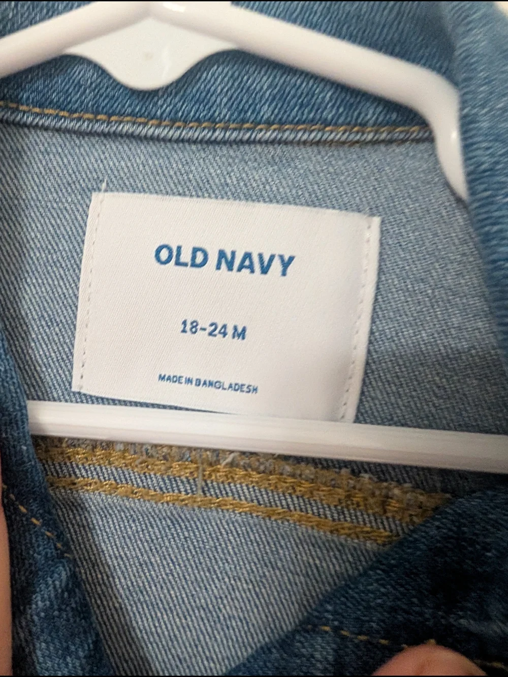 NWT Old Navy Toddler Denim Jean Jacket Light Wash 18-24 Months